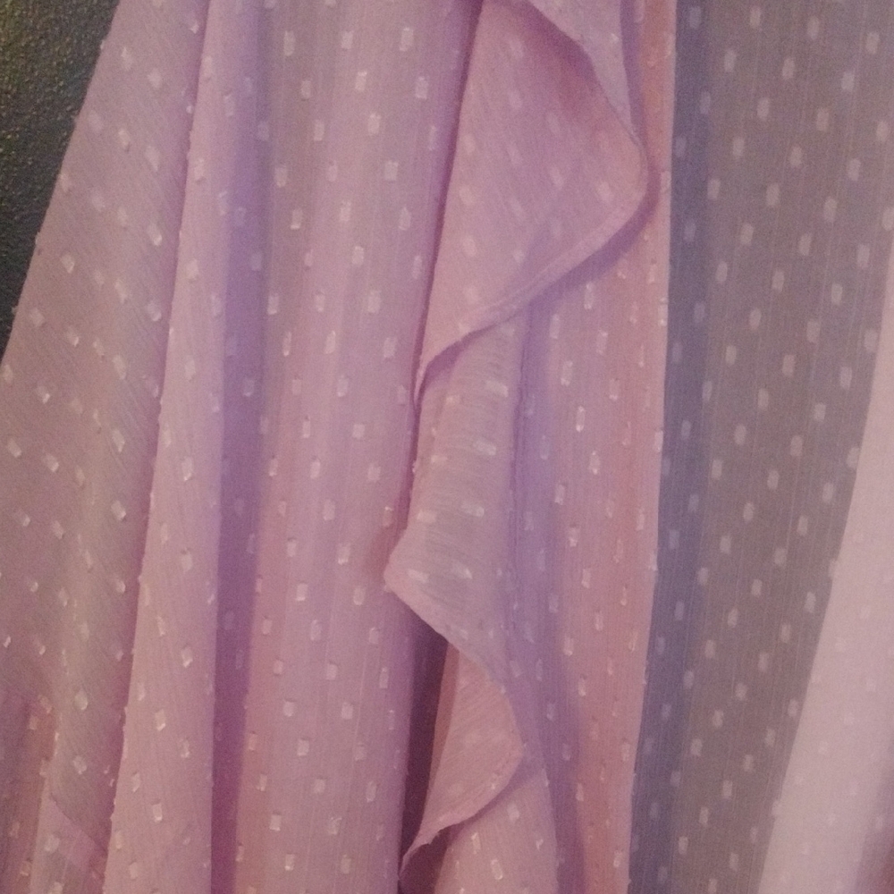 Cato Silk Lavender Ruffle Blouse - Picture 4 of 7